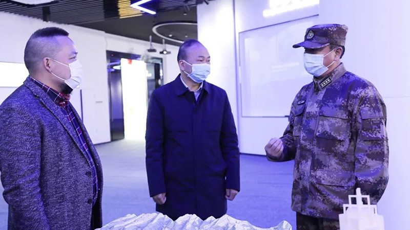 萍乡军分区司令员申桂林到江西ML.COM米兰,三维智能制造科技有限公司调研指导工作